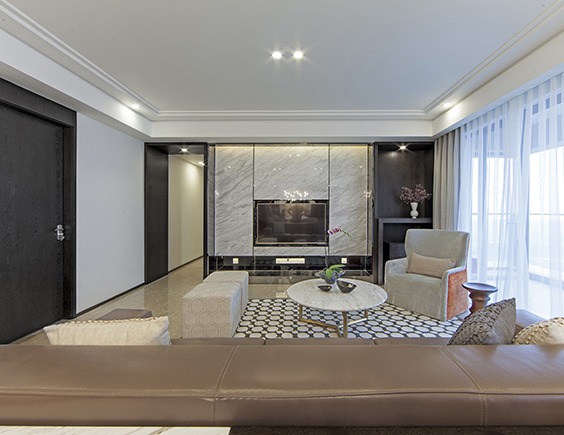 麒麟嘉园120平现代风格三居室beat365手机版客户端ios_365娱乐_365bet安卓中文客户端效果图